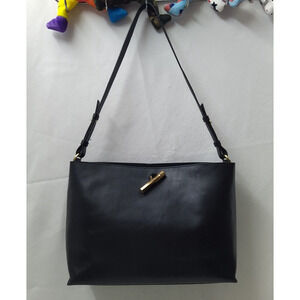 Sophie Hulme Black Leather Hobo Shoulder Bag
